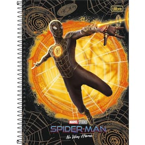 Caderno Espiral Spider Man Black 1 Matéria 80 Folhas