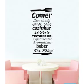 Adesivo Decorativo De Parede Para Sala De Jantar Comer