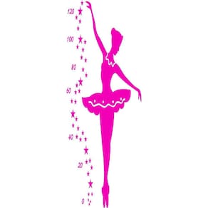 Adesivos Decorativos Parede Infantil Régua Métrica Bailarina