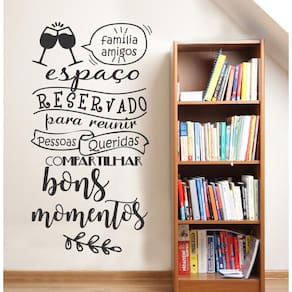 Adesivo Decorativo de Parede Frase Espaço Reservado 90x47 cm