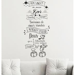 Decoração de Parede Frase Bem Vindo Para entrada da casa Ap