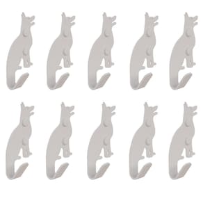 Kit 10 Ganchos Parede Decorativo Pendurador De Bolsa Branco