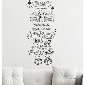 Decoração de Parede Frase Bem Vindo Para entrada da casa Ap