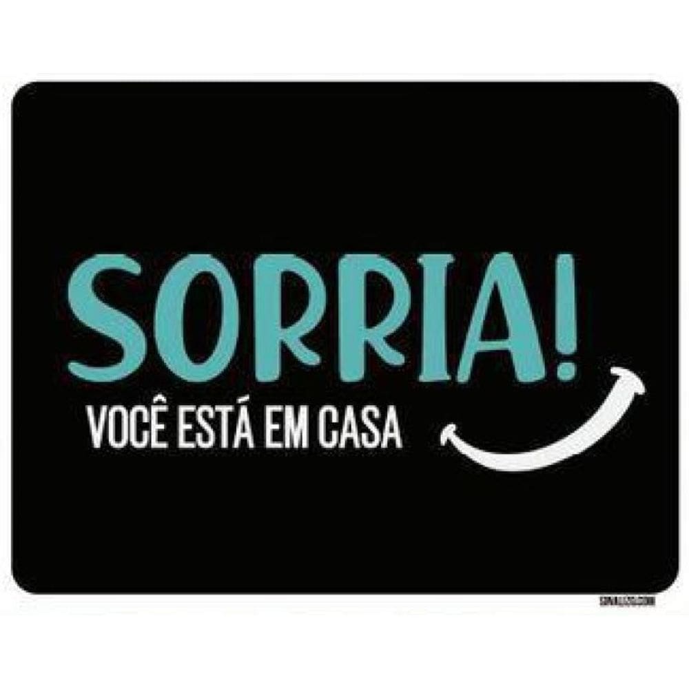 Kit 3 Placas Decorativa - Sorria Você Está Em Casa