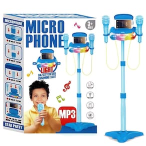 Microfone Infantil Duplo Mp3 Brinquedo Castela