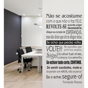 Adesivo Decorativo De Parede Frase Não Se Acostume