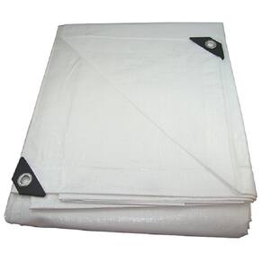 Lona branca 10x4 polietileno impermeável resistente + ilhos