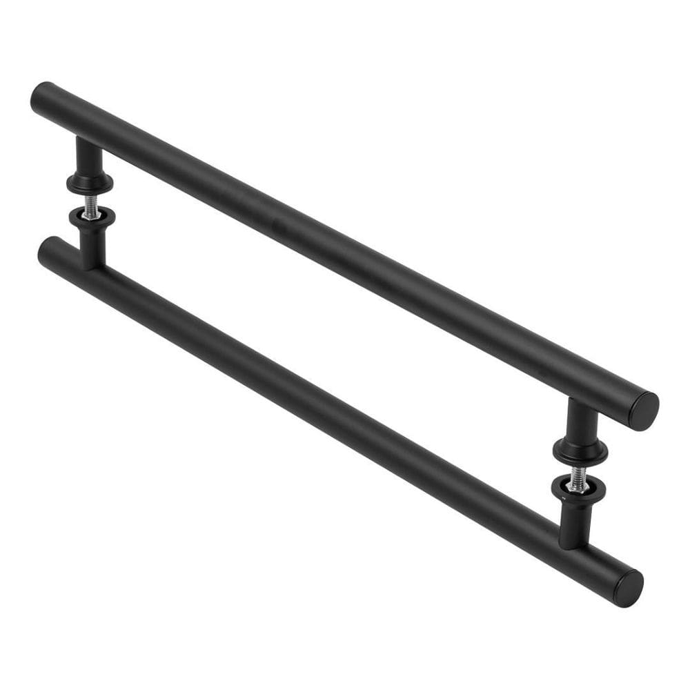 Puxador Preto Para Porta De Vidro E Madeira 70Cm