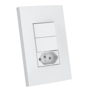 Conjunto Interruptor Duplo Simples 10A 4X2 Ed5428-Esn
