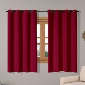 Cortina Isa Varão Tecido Oxford 2,00Mx1,40M Vermelho