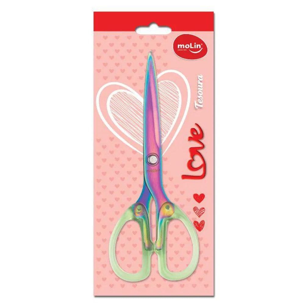 Tesoura Molin Love Titanium 1Un. - Rainbow