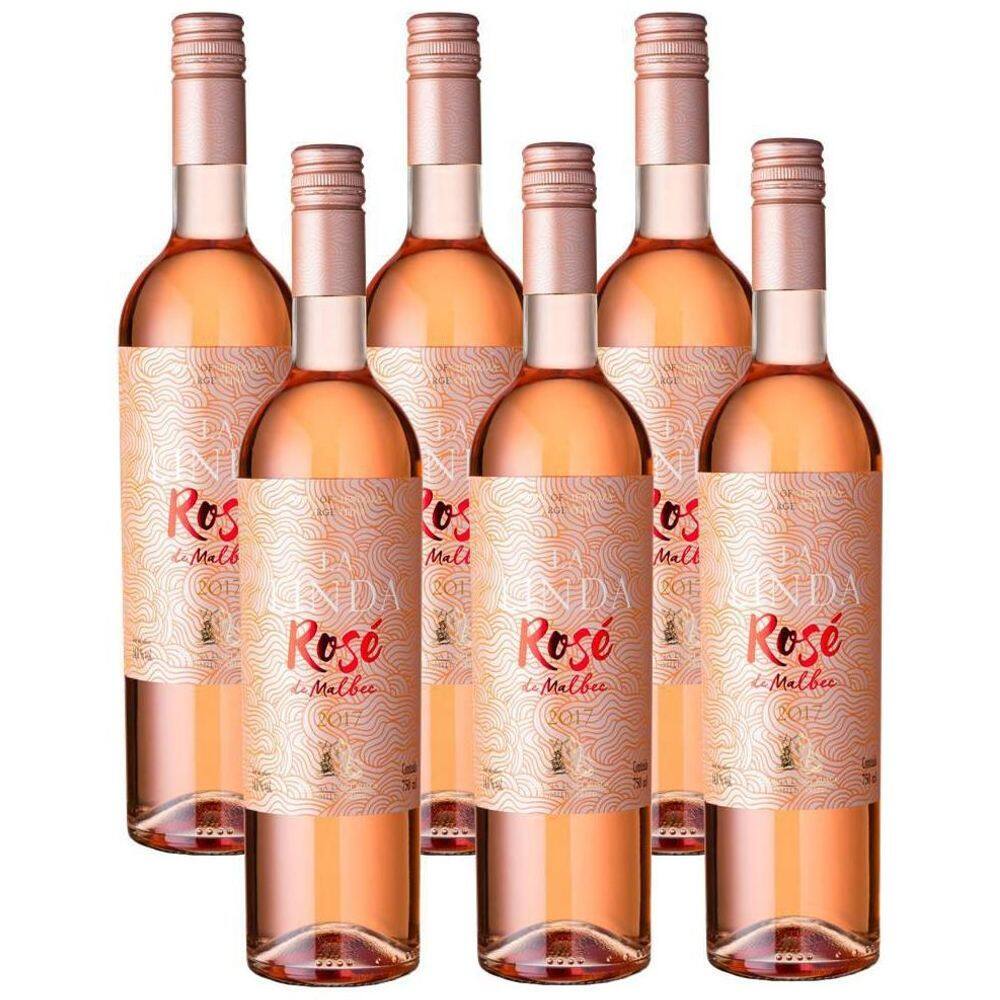 Kit 06 Unidades Vinho Luigi Bosca La Linda Rosé Malbec 750Ml