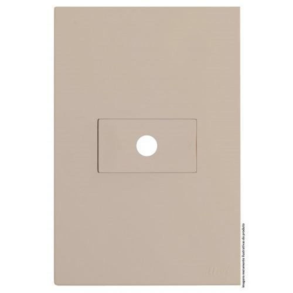Placa Furo Hori. 4x2 - Recta Areia Satin - BRS12347-1AR