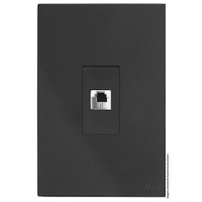 Cj RJ11 2 Fios Tel. Horizontal 4x2 - Grafite - BRS12350-1GF