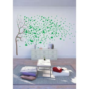 Adesivo Decorativo de Parede Arvore com 2 Metro e folhas