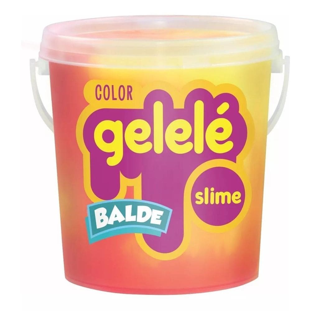 Balde Slime Colorido Gelelé Doce Brinquedo 457G 2 Cores