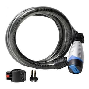 Cadeado Absolute 1,2MX15Mm Aspiral Com Chave Bicicleta Moto