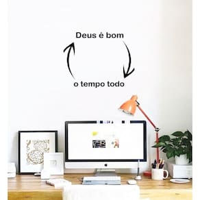 Adesivo Decorativo De Parede Frase Deus E Bom O Tempo Todo