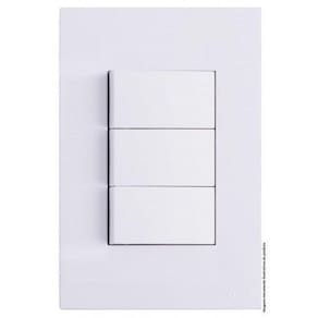 Conjunto Interruptor Triplo  4X2 Gloss- Brg11060-4Br