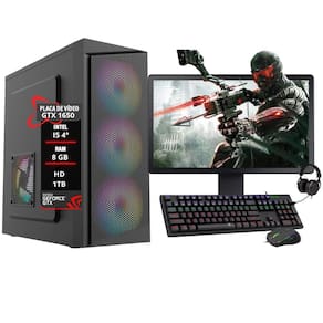 Pc Gamer Completo Intel I5 4º Geração Gtx 1650 Mem. 8Gb Hd