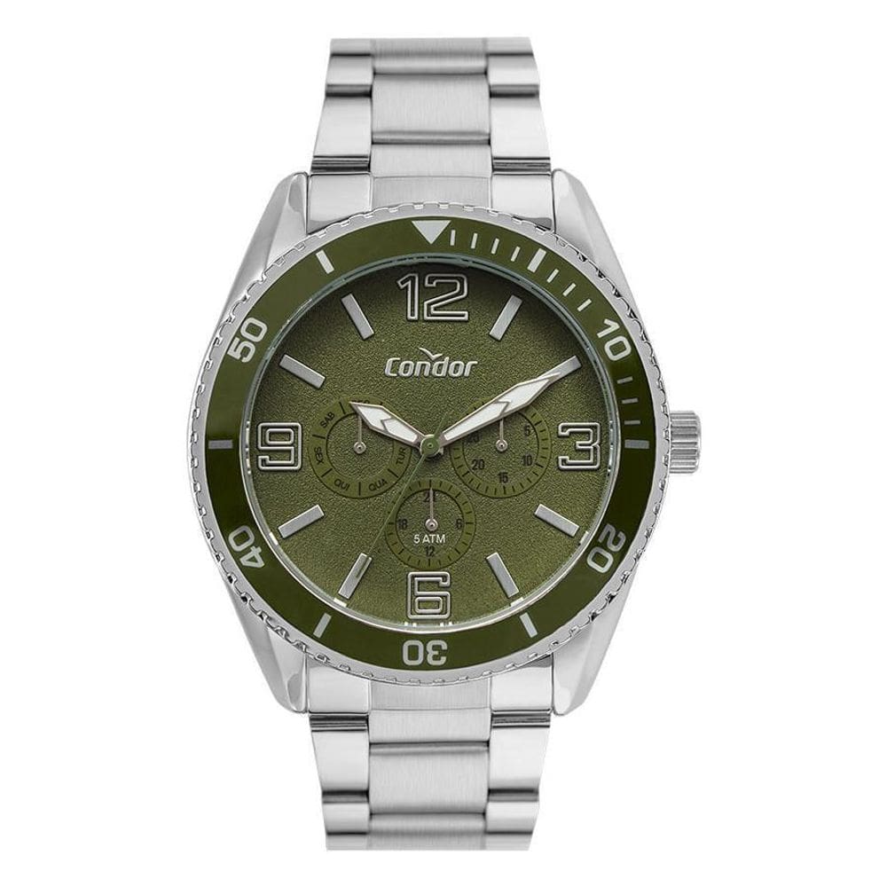 Relógio Condor Masculino Co6P79Ae/3V Multifunção Prateado