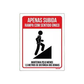 Kit 10 Placas - Apenas Subida Rampa Sentido Único