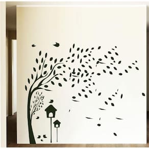 Adesivo Decorativo Parede Arvore Ventania 128x154 cm