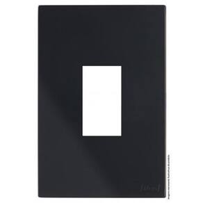 Placa Para 1 Modulo Vertical Com Suporte 4X2 Brs12397-8Bk.