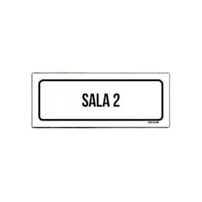 Placa Sinalização - Setor Sala 2  23X9