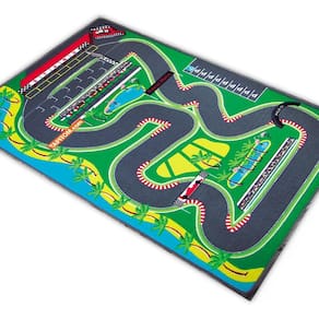 Pista Para Carrinhos De Corrida Com Velocidade Verde
