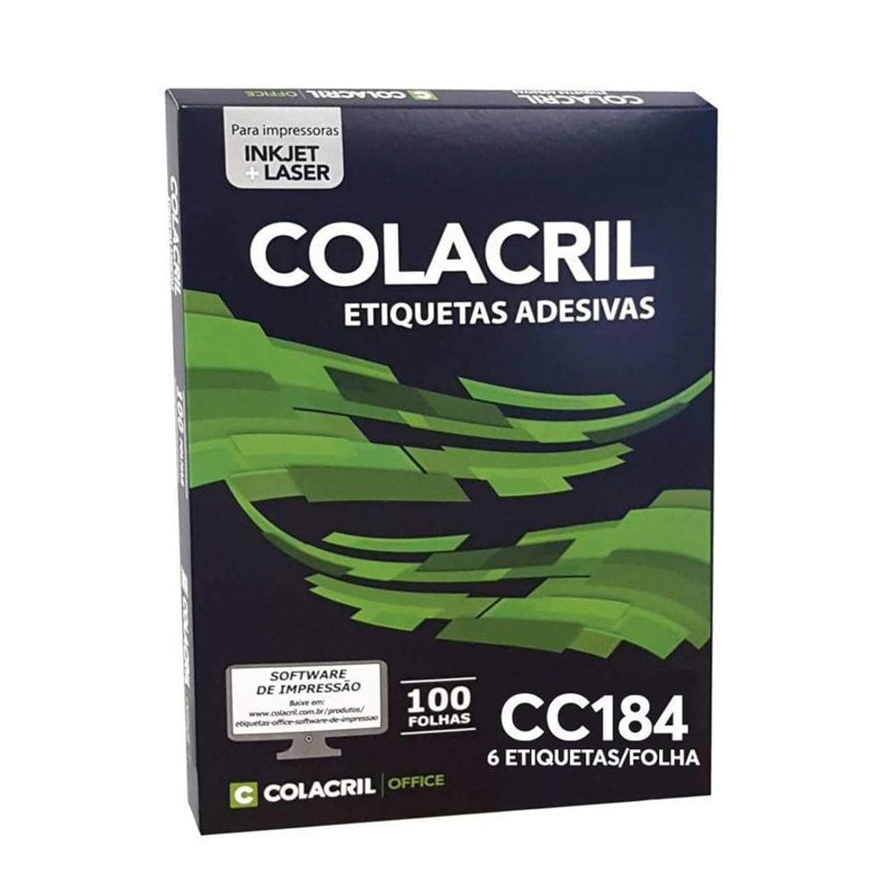 Etiqueta Adesiva Colacril CC184 84,7×101,6mm 600 fls