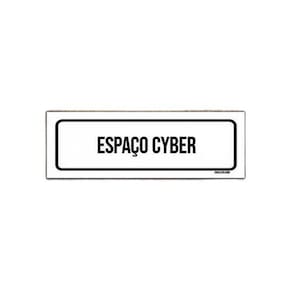 Placa De Sinalização Setor - Espaço Cyber 23X9