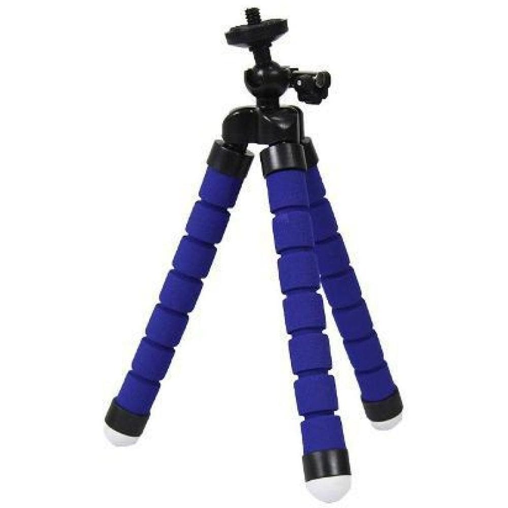 Mini Tripé Flexível Para Celular 16Cm - Azul