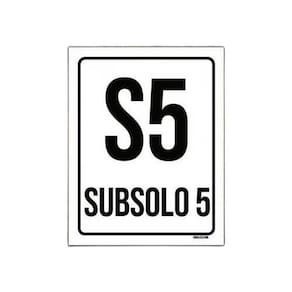 Kit 10 Placas Sinalização Ambiente Indicativo S5 Subsolo 5