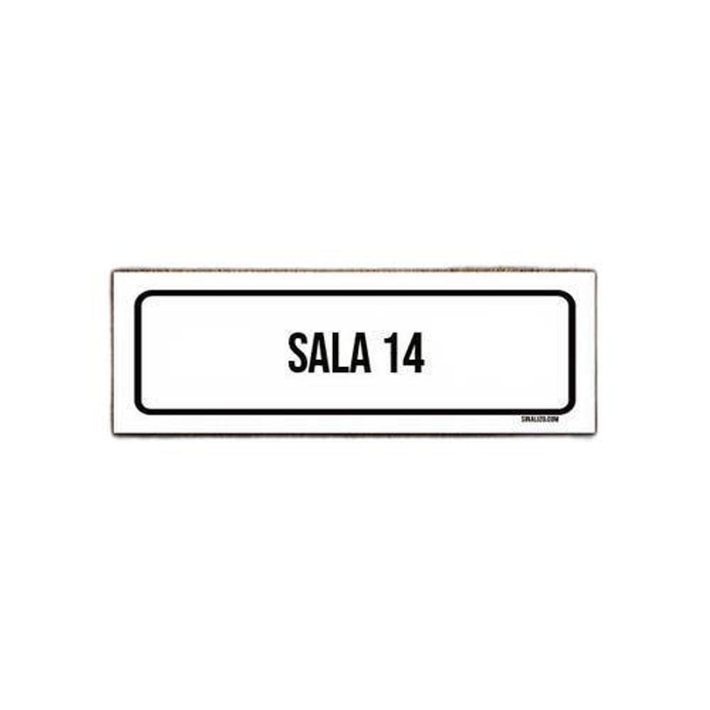 Placa De Sinalização Setor - Sala 14  23X9