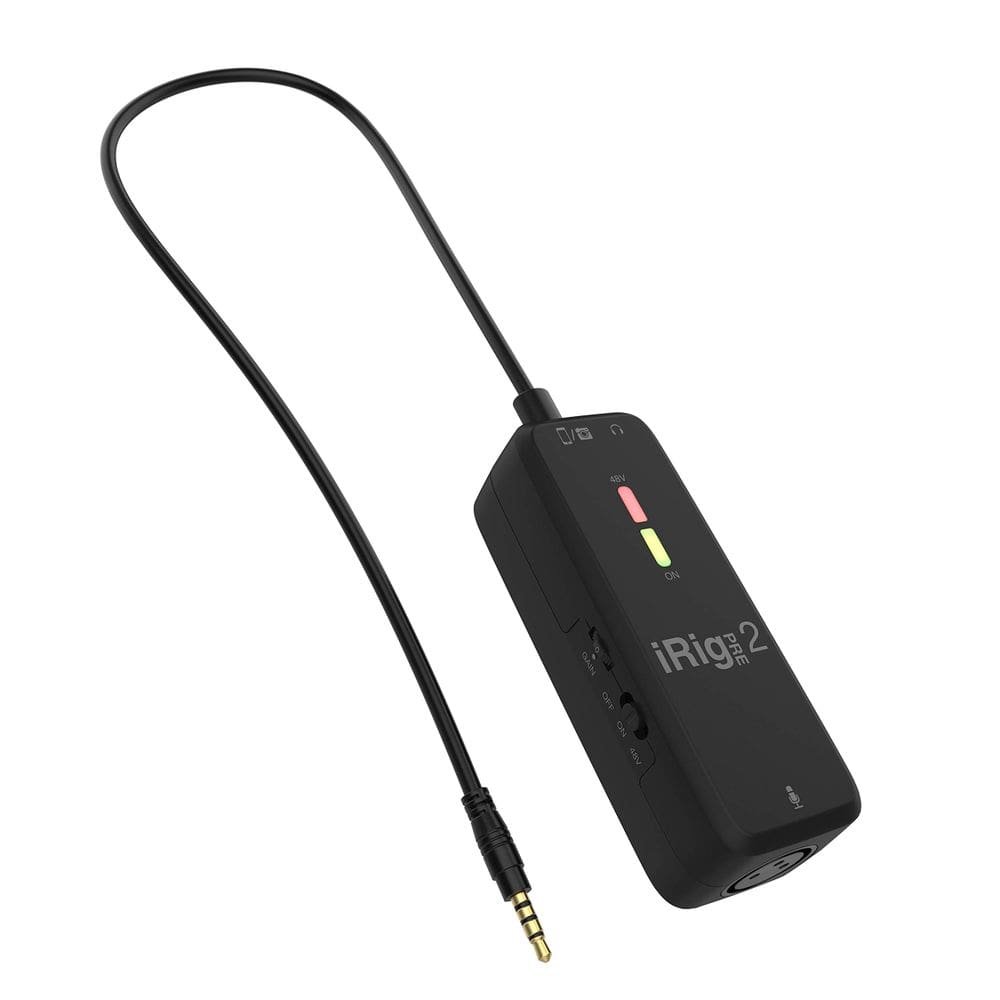 Interface de adaptador de pré-amplificador de microfone IK Multimedia iRig Pre 2