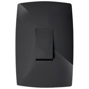 Cj Interruptor Simples Vertical 4X2 - Blux Home Grafite