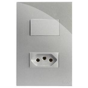 Kit Interruptor Simples + Tomada 10A 4X2 Brg11248-8Pr