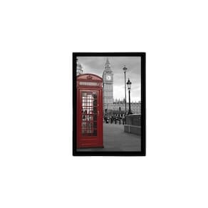 Quadro Cabine Telefônica Londres Vermelha 24X18Cm
