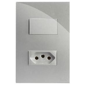 Kit Interruptor Simples + Tomada 10A 4X2 Brg11248-8Pr