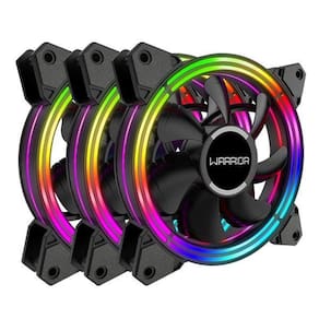 Kit 3 Cooler Fan Cedric Rgb Com Controle 120Mm Warrior Ga184