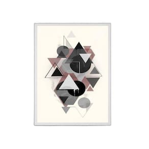Quadro Geométrico Triângulos E Bolas 33X24Cm