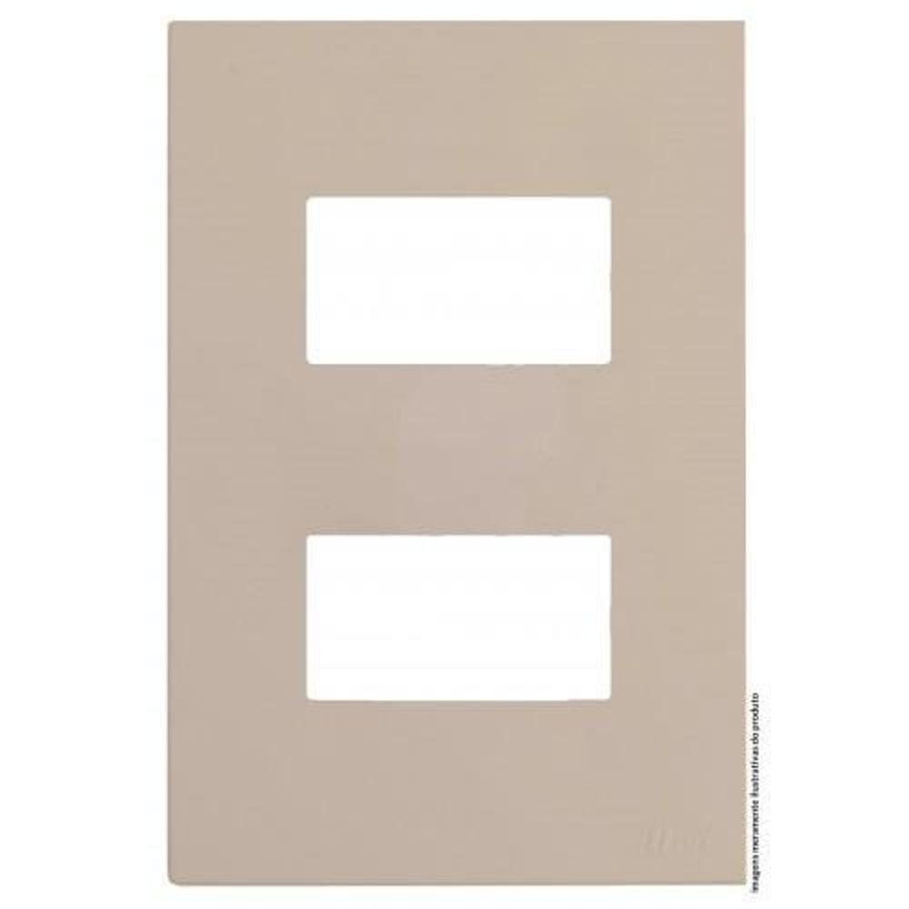 Placa P/2 Mod. Separados Com Suporte 4X2 - Recta Areia Satin
