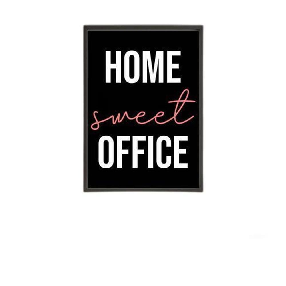 Quadro Home Sweet Office 33X24Cm - Com Vidro