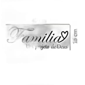 Adesivo De Parede Frase Família É Um Projeto De Deus