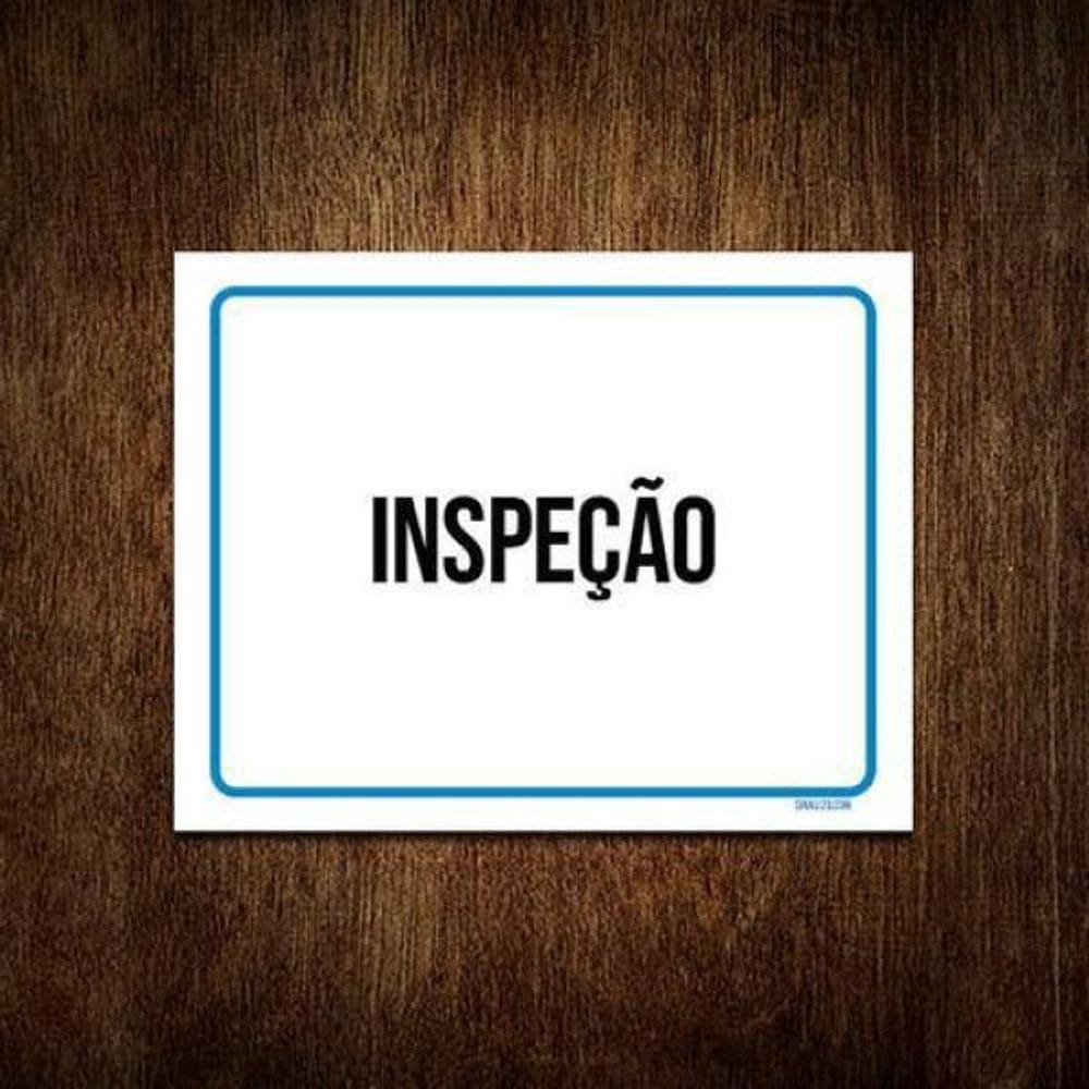 Kit 10 Placas Ambiente Sinalização Setor Inspeção