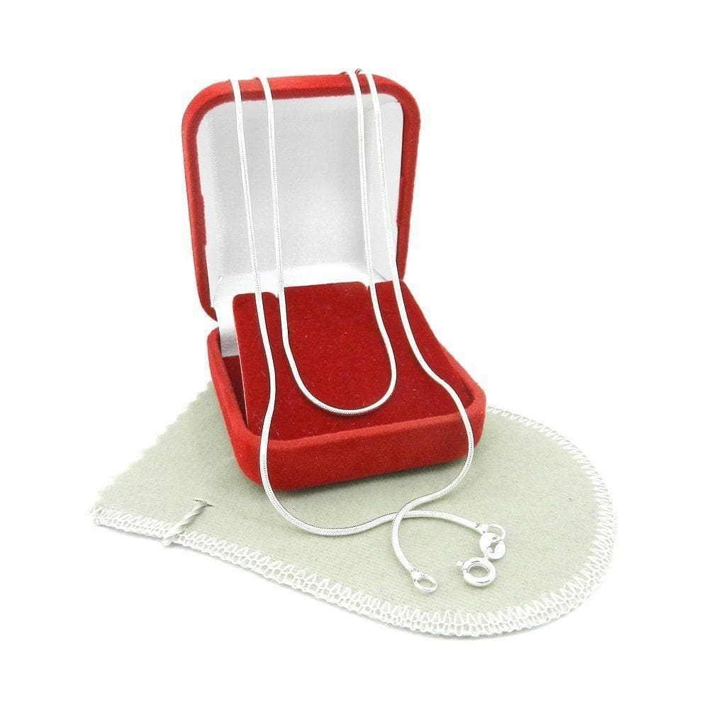 Corrente Feminina 40Cm 1Mm Largura Folheada Prata Cr701