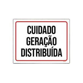 Placa Sinalização - Cuidado Geração Distribuida 27X35