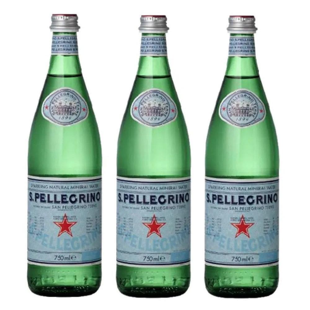 Água Mineral Com Gás San Pellegrino 750Ml 3 Unidades