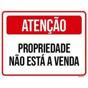 Kit 3 Placas Atenção Propriedade Não Está A Venda